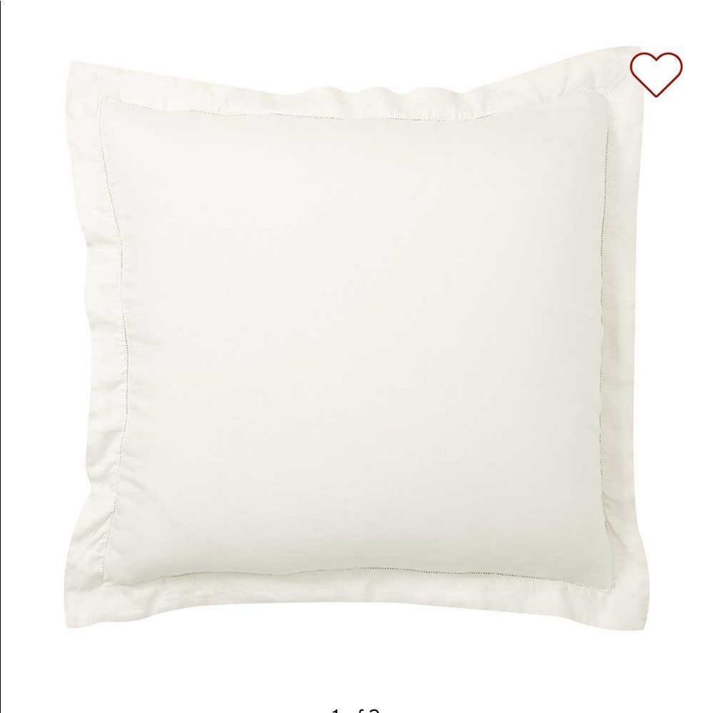 Belgian Flax Linen Euro Sham, Ecru Classic Ivory